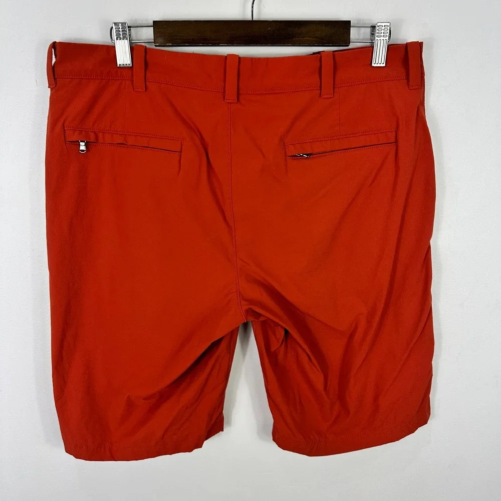 J Crew Stretch Shorts 34 Red Preppy Coastal Casual Travel Minimalist Menswear‎
